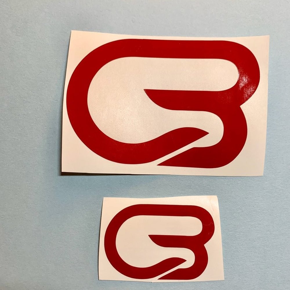 Cycle Bar decal sticker lot in red